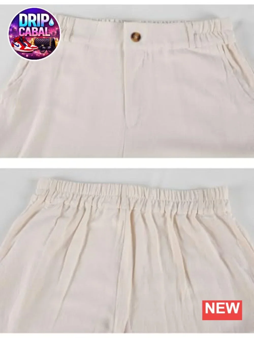 Cotton Linen High Waisted Wide Leg Pants Casual Button Trousers
